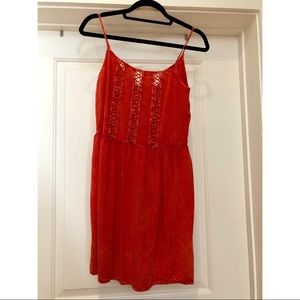 Spaghetti Strap Burnt Orange Dress